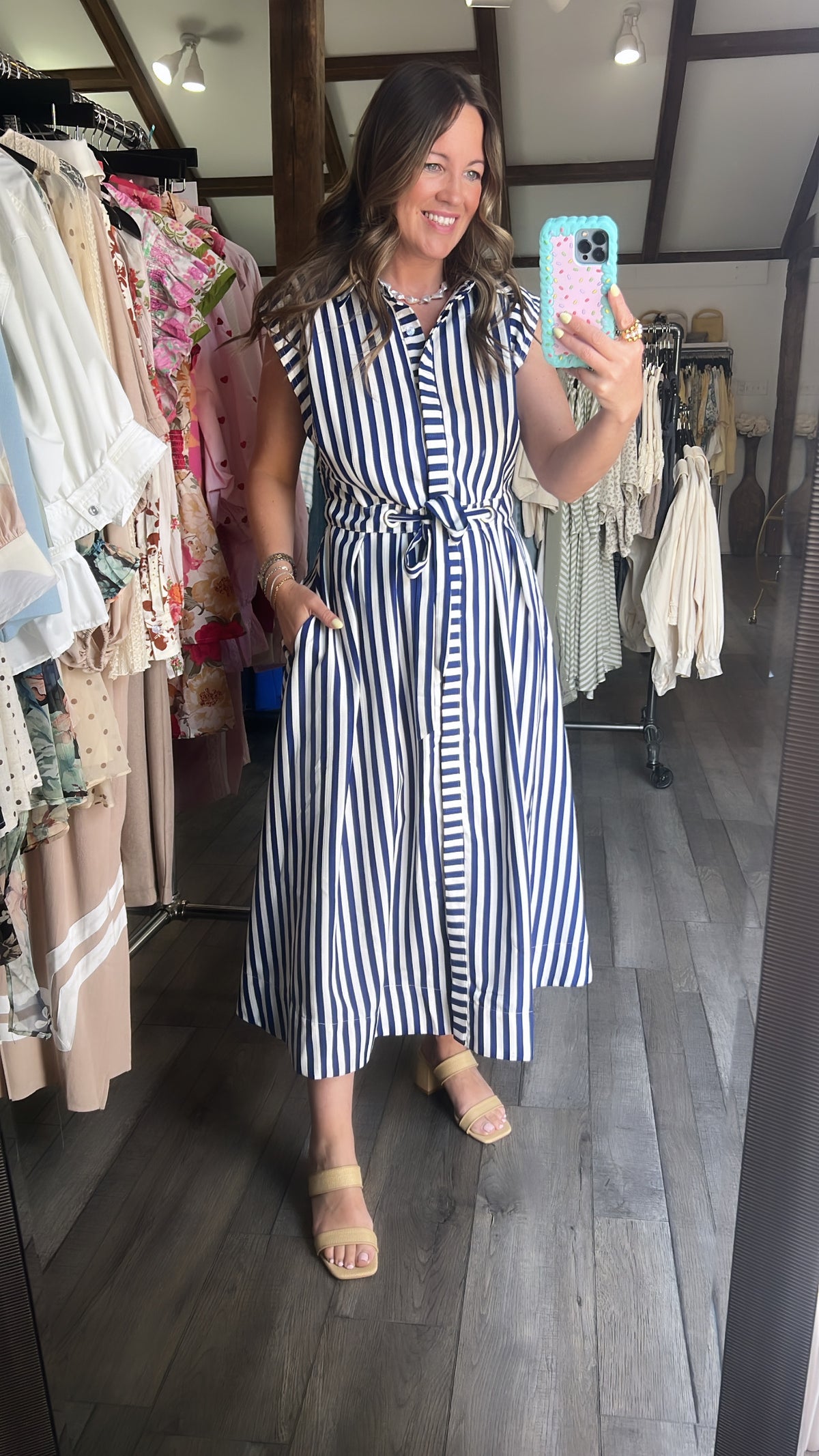 Sail With Me Navy Stripe Dress