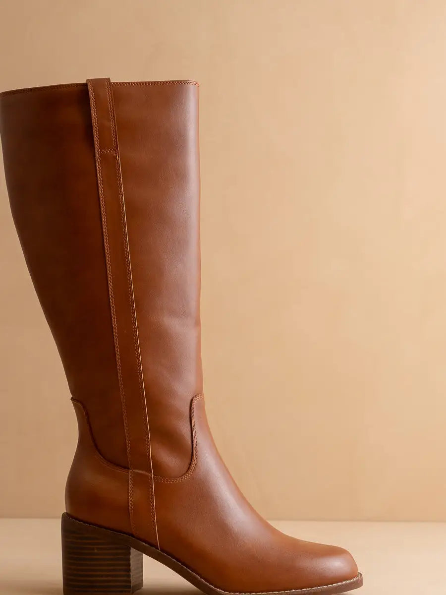 The Harriet Brown Tall Riding Boot