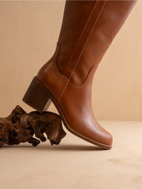 The Harriet Brown Tall Riding Boot