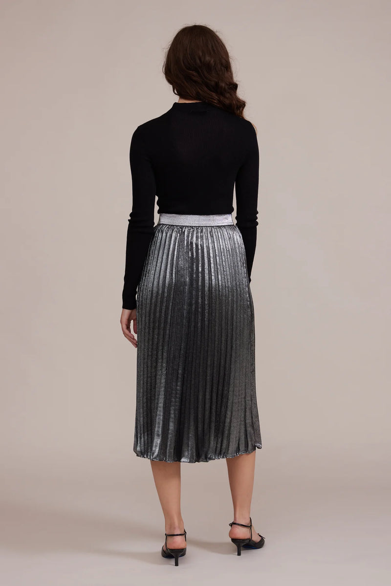 Adeline Pleated Silver Skirt