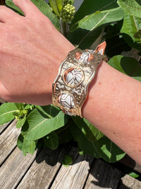 Wavy Cuff Scarf Bracelet Brown