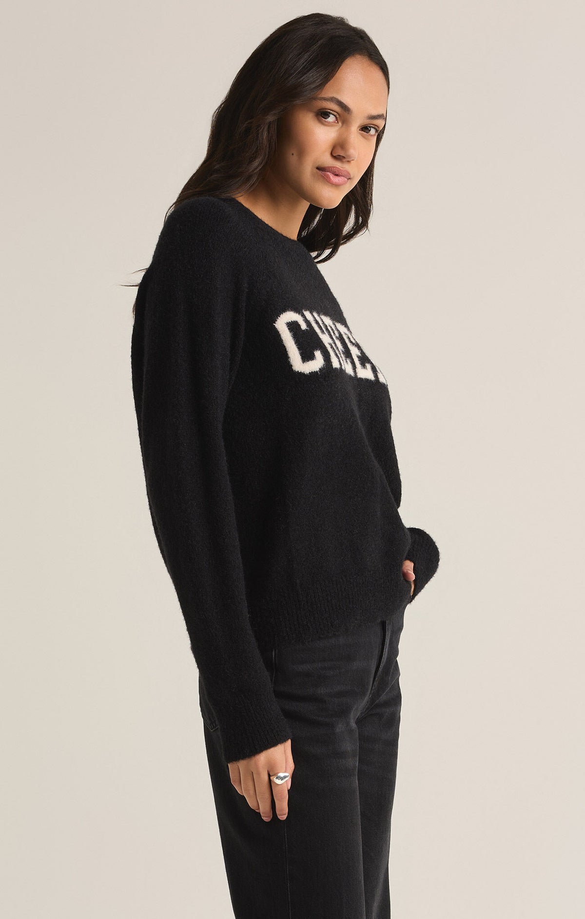 Lizzy Cheers Sweater Black