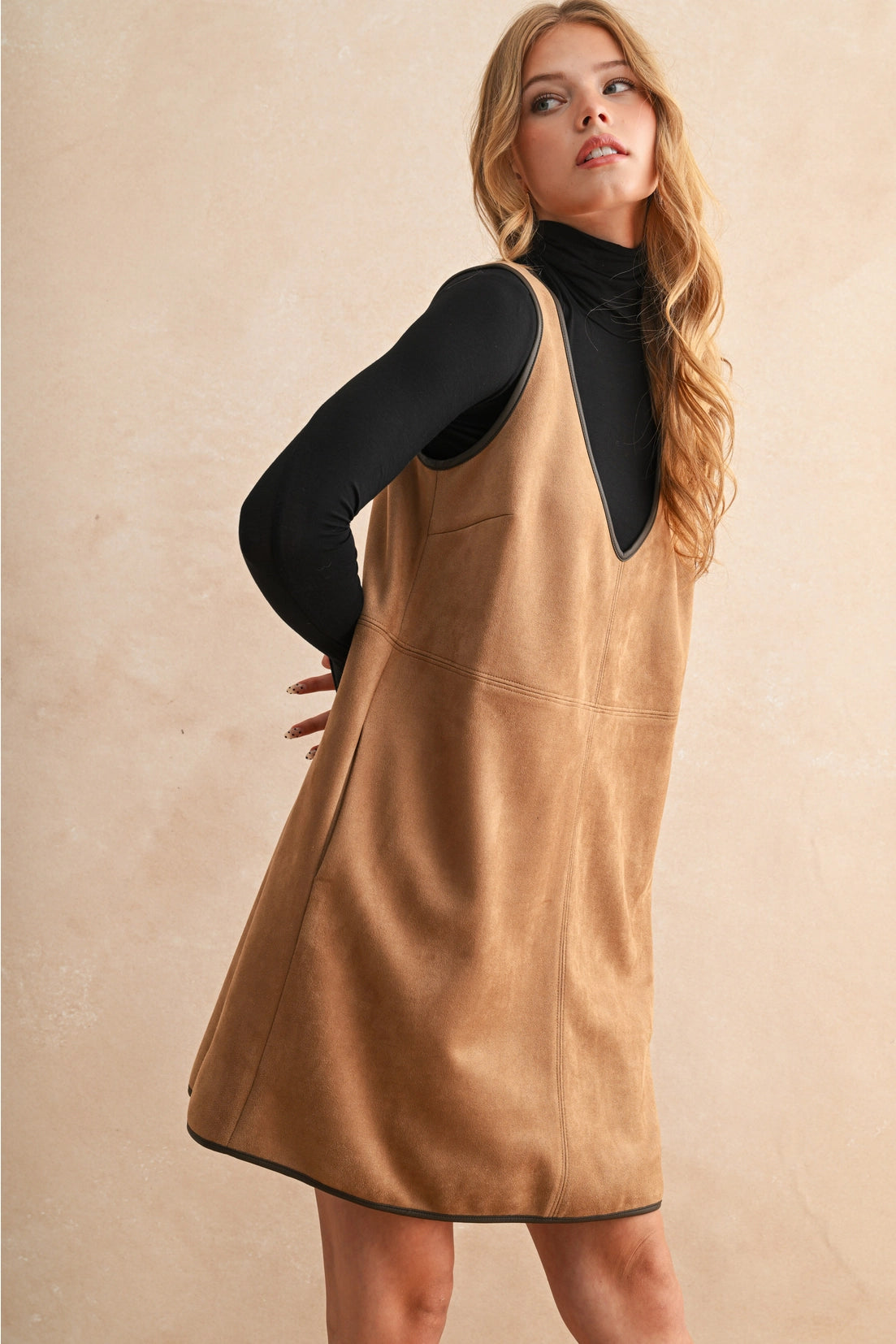 Shiloh Suede Shift Dress