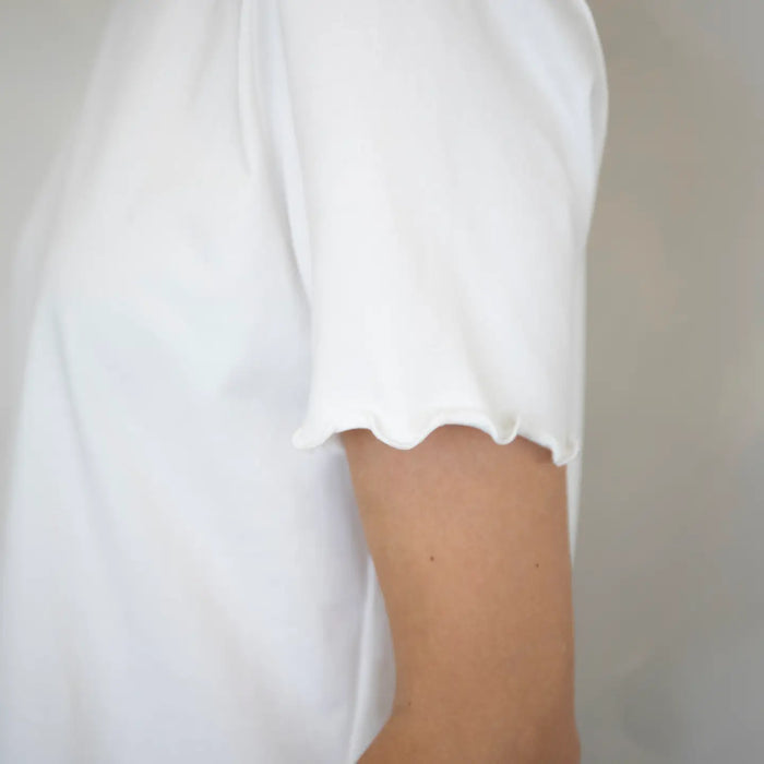 Lettuce Trim White Tee