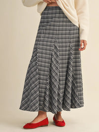 Penny Plaid Black Skirt