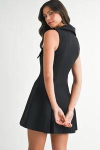 Bianca Black Peter Pan Collar Mini Dress
