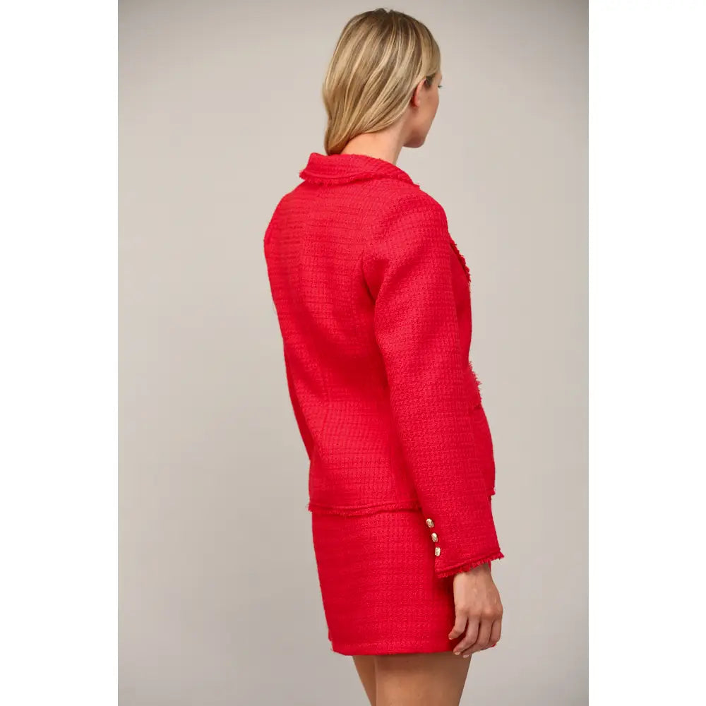 Red Tweed Blazer