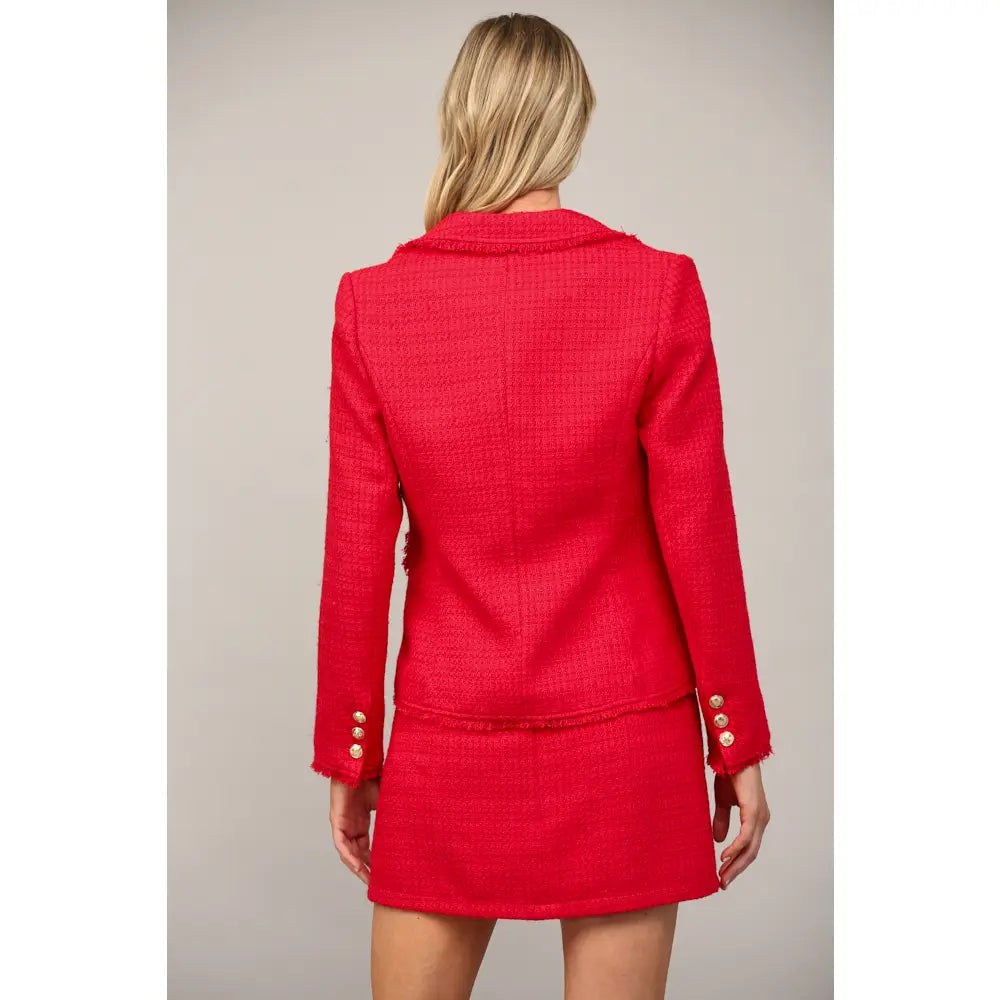 Red Tweed Blazer