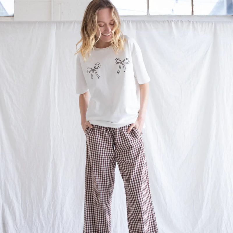 Brown Checker Pant