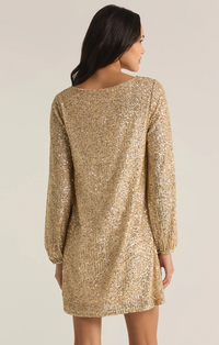 Andromeda Champagne Sequin Dress – Blush