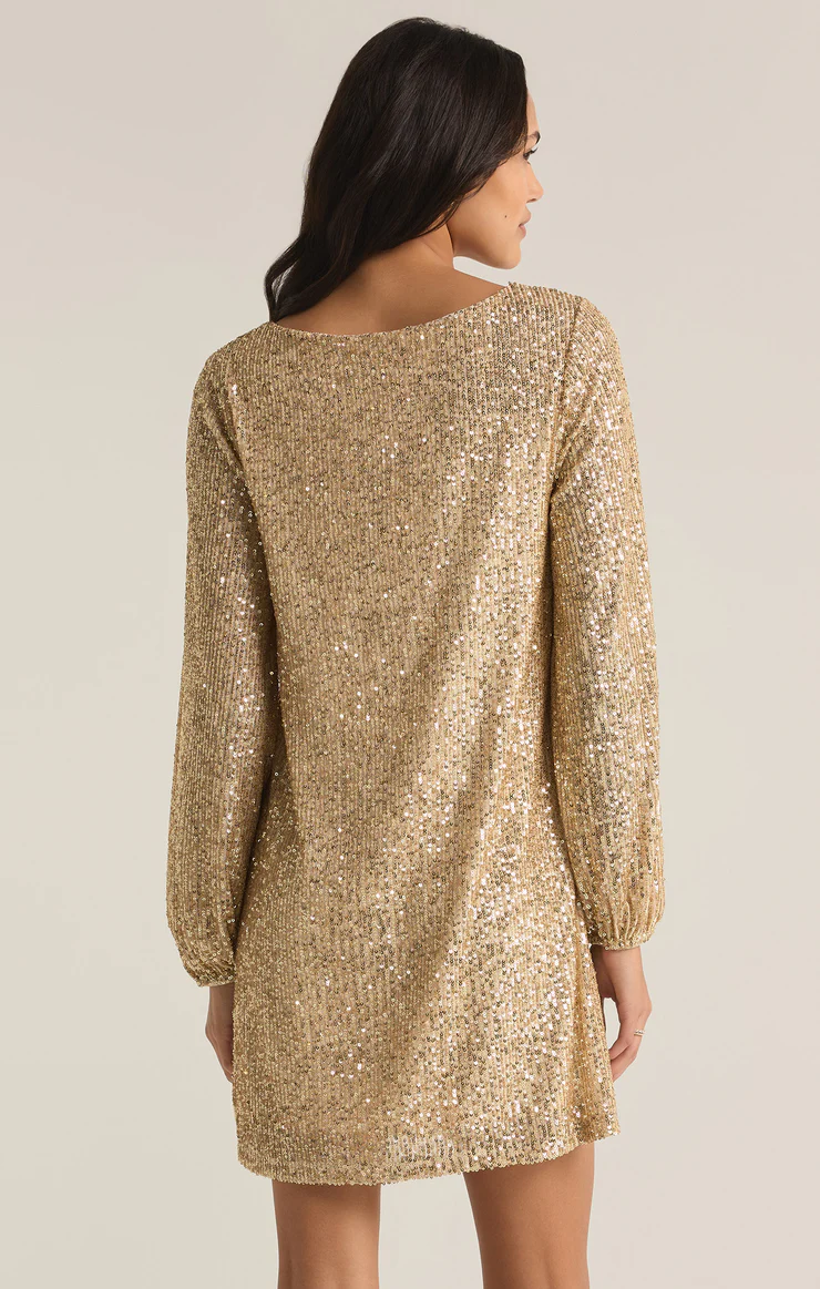 Andromeda Champagne Sequin Dress