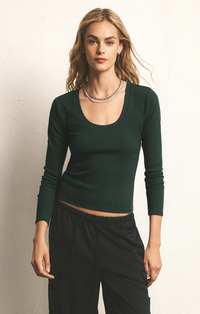 Sirena Rib LS Tee Cyprus Green