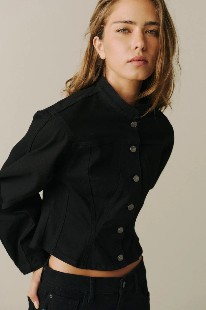 The Downtown Black Denim Jacket