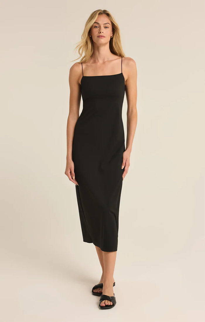 Paulina So Smooth Midi Dress Black