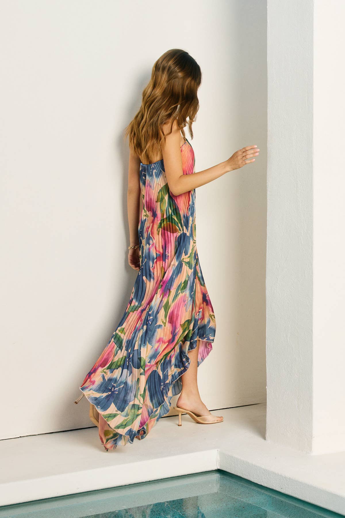 Kaylor Strapless Pleated Maxi
