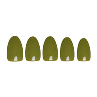Moss Green Press-On Nails | Fall Solids | Short Oval