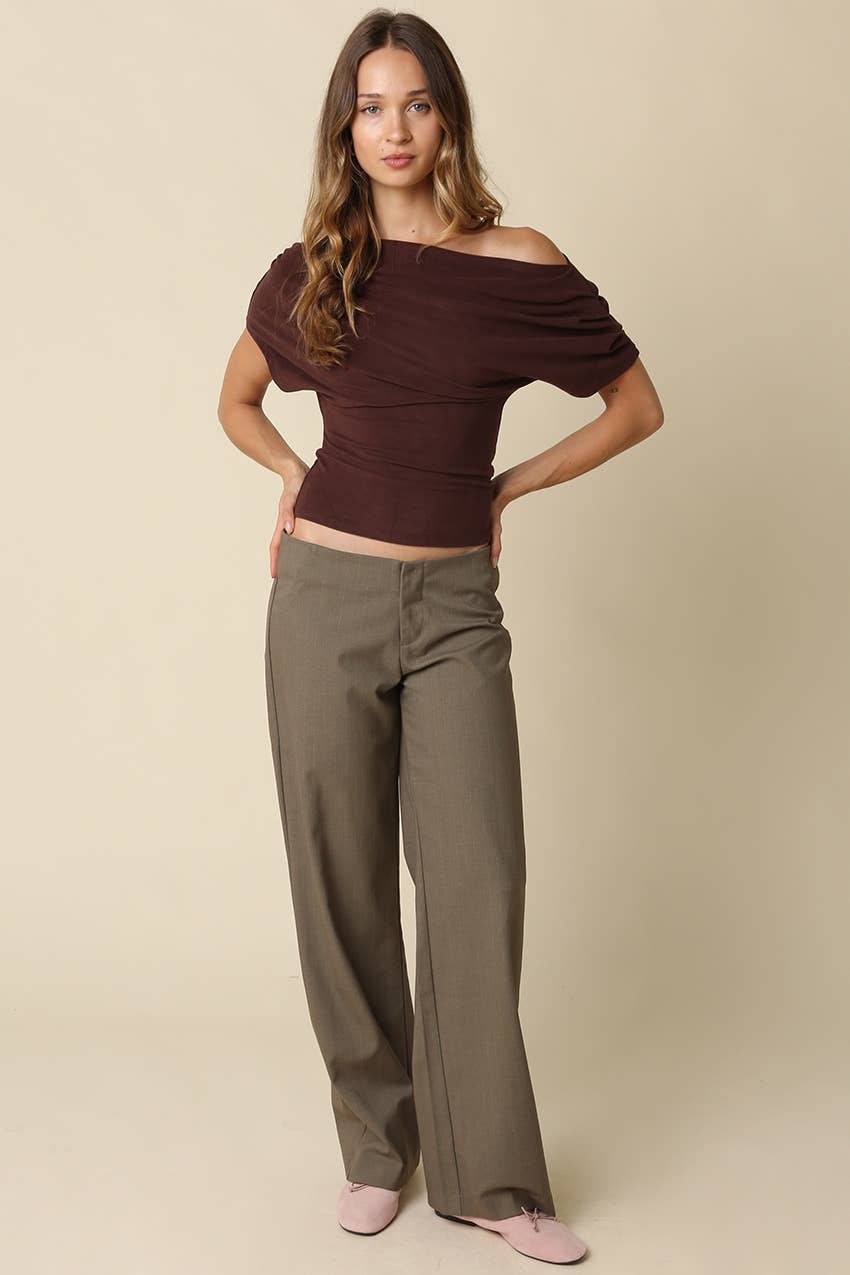 Carina Draped One Shoulder Top