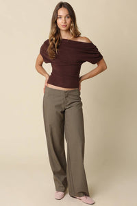 Carina Draped One Shoulder Top