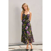 Farrah Falling Back Lurex Ruffled Dress