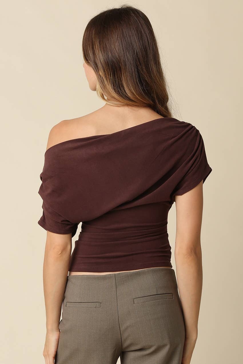 Carina Draped One Shoulder Top