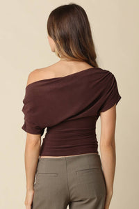 Carina Draped One Shoulder Top