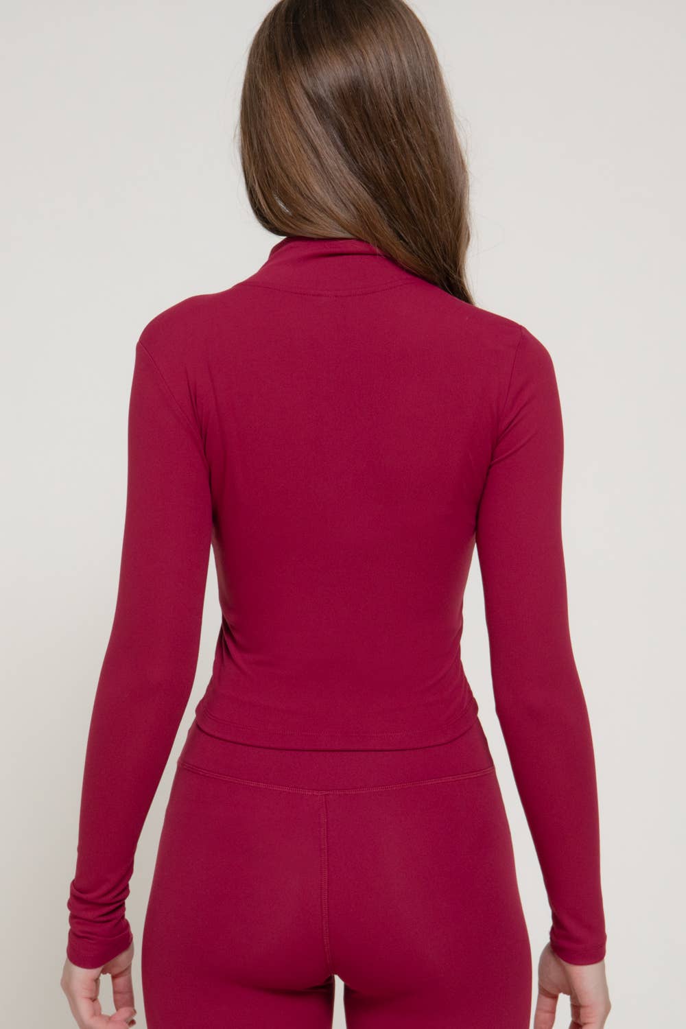 Long Sleeve Mock Neck Zip-Up Workout Jacket