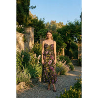 Farrah Falling Back Lurex Ruffled Dress